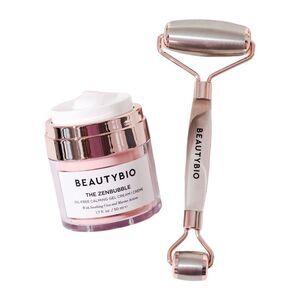 BeautyBio Skin Tightening Set: Stainless Steel Cryo Roller + ZenBubble Gel Cream